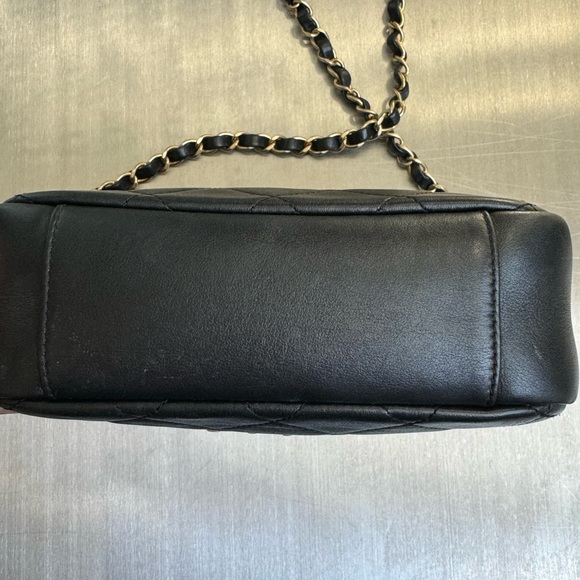 Chanel Quilted Enchained Logo Camera Bag in Black - Picture 11 of 12
